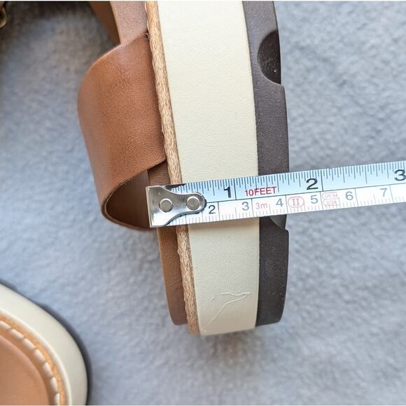 NWOT Sorel Joanie IV Y-Strap Wedge Brown Leather Platform Sandals, size 8 - Picture 6 of 6